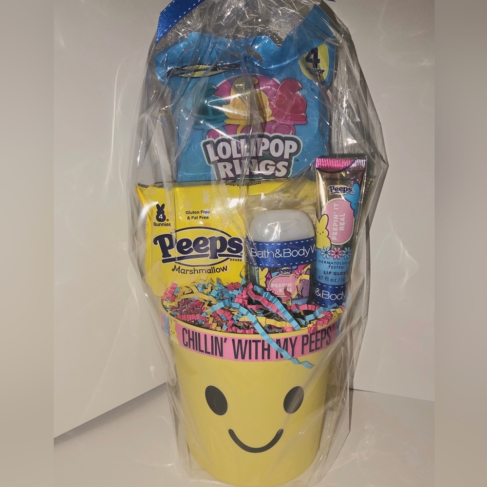 PEEPS X Bath & Body Easter Peepin It Real Lip GLOSS & Bonus Balm Gift Bundle NEW